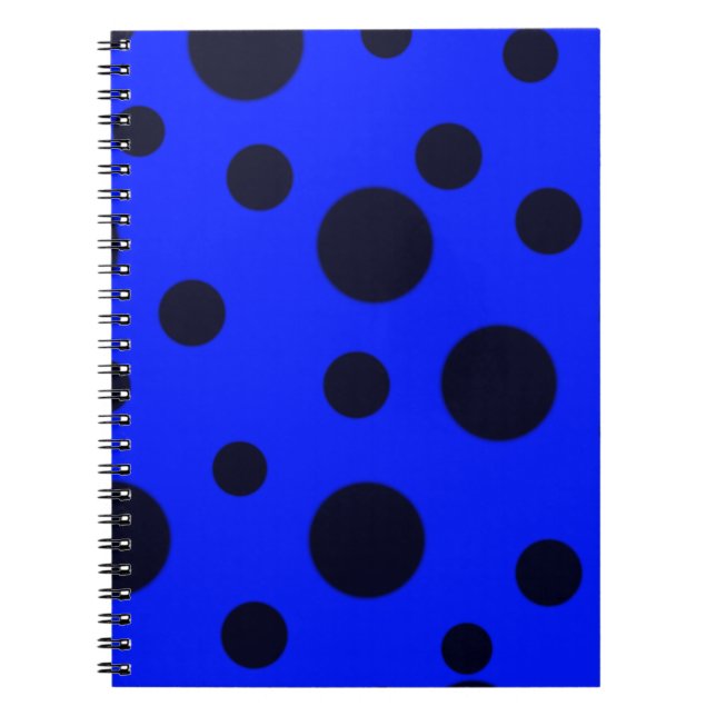 Modern Simple Black polka dot yellow pattern Notebook (Front)