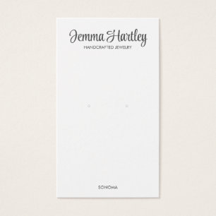 Modern Simple Black White Earring Display Cards