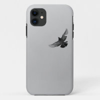 Modern simple black white flying bird pigeon photo