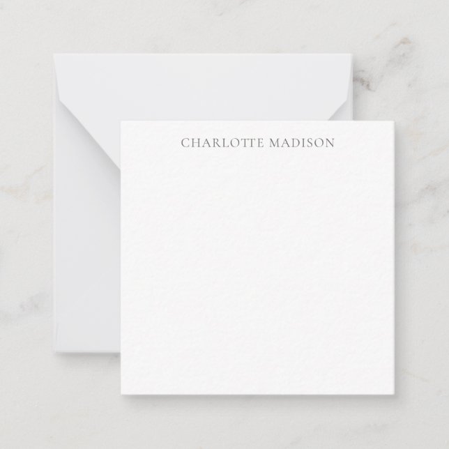 Modern Simple Black White Trendy Minimalist Name Card (Front)