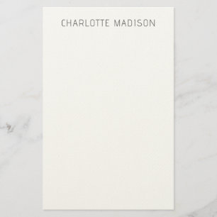 Modern Simple Black White Trendy Minimalist Plain  Stationery