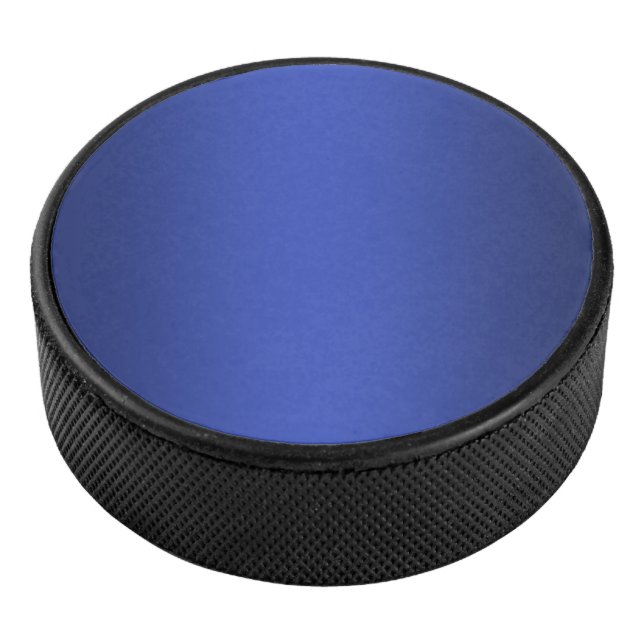 Modern Simple Blue navy Gradient Colour Hockey Puck (3/4)