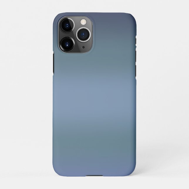 Modern Simple Blue navy Gradient Colour iPhone Case (Back)
