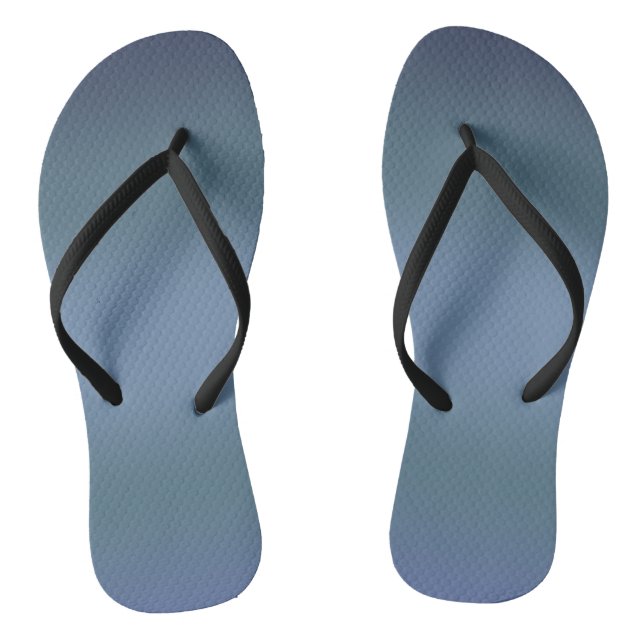 Modern Simple Blue navy Gradient Colour Thongs (Footbed)