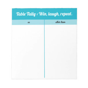 Modern Simple Blue White Bunco Table Tally Notepad