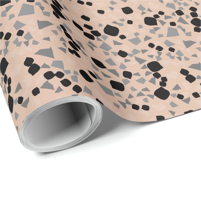 Modern Simple Blush Terrazzo Wrapping Paper (Roll Corner)