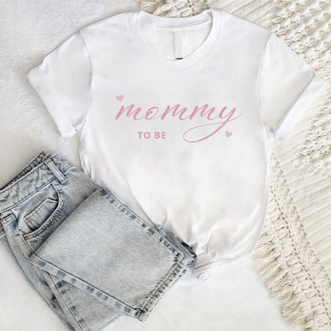 Modern Simple Boho Baby Shower Mummy to Be T-Shirt (Creator Uploaded)