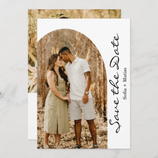 Modern Simple Boho Save the Date Card