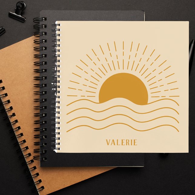 Modern Simple Boho Sun Minimalist  Notebook (Creator Uploaded)