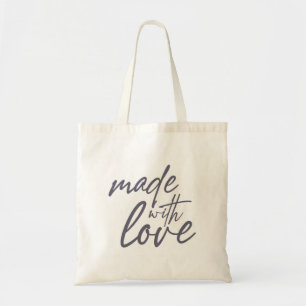 Modern, simple, bold graphic design Made with Love Tote Bag