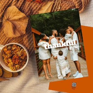 Modern Simple Bold Text Thanksgiving Photo Card