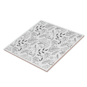 Modern Simple Botanical Design Decorative Ceramic Tile