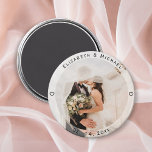 Modern Simple Bride and Groom Photo Wedding Favour Magnet<br><div class="desc">Modern Simple Bride and Groom Photo Wedding Favour magnet</div>