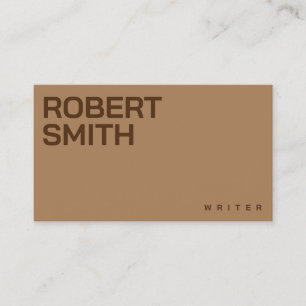 Modern Simple Brown and Tan Business Card