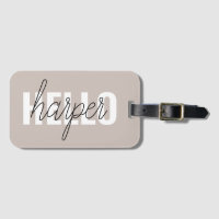 Modern Simple Brown Hello And You Name