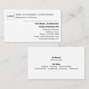 Modern Simple Business Detailed Black and White Card