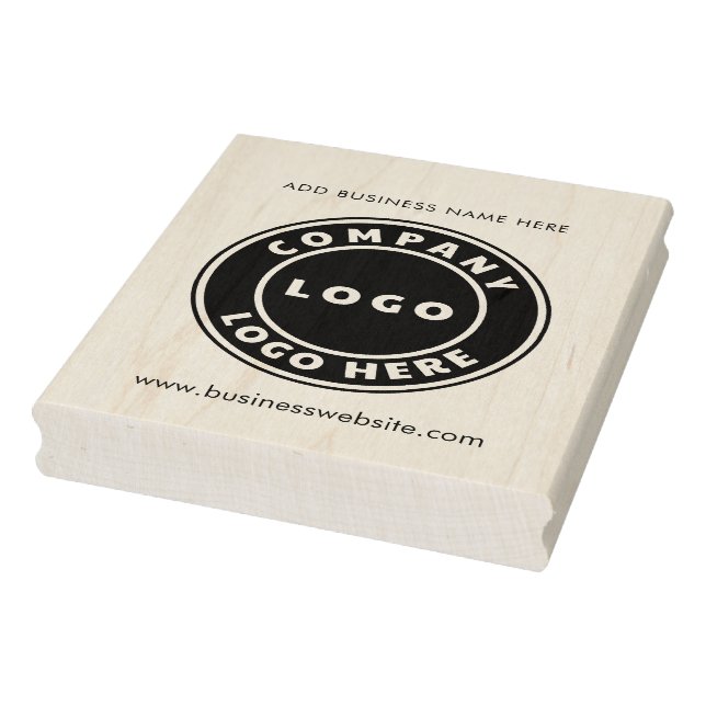 Modern Simple Business Logo and Website Custom Rubber Stamp (Stamp)