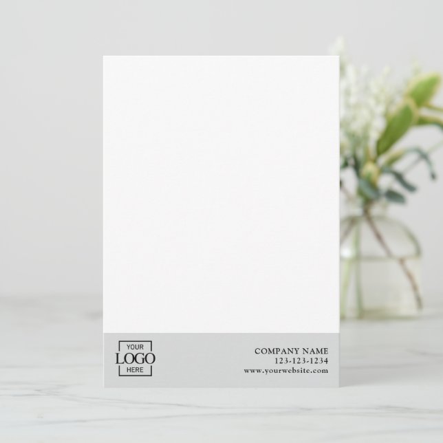 Modern Simple Business Logo Professional Editable Card (Standing Front)