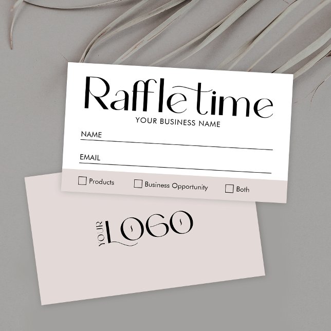 Modern Simple Business Logo Raffle Entry Ticket (Creator Uploaded)