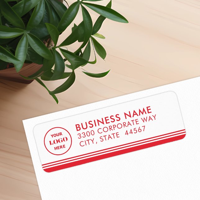 Modern Simple Business Logo Return Address Label (Creator Uploaded)