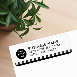 Modern Simple Business Logo Return Address Label