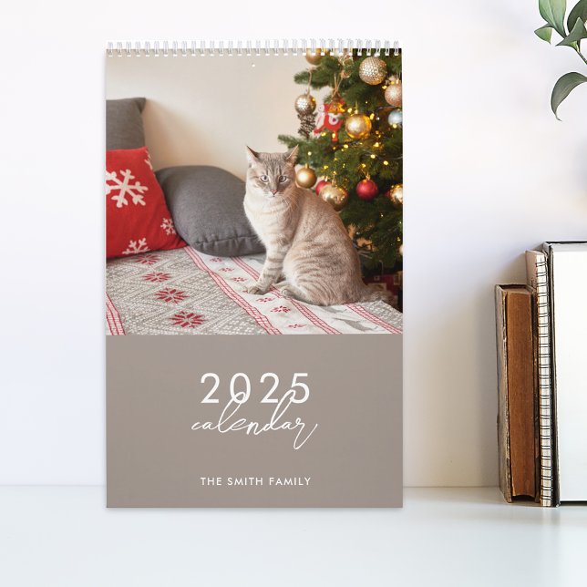 Modern Simple Calligraphy 2025 Photo Calendar (Creator Uploaded)