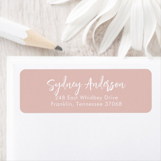 Modern Simple Calligraphy Return Address Return Address Label (Insitu)