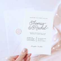 Modern Simple Calligraphy Script Wedding