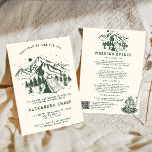 Modern Simple Cam Bachelorette Itinerary Weekend Invitation