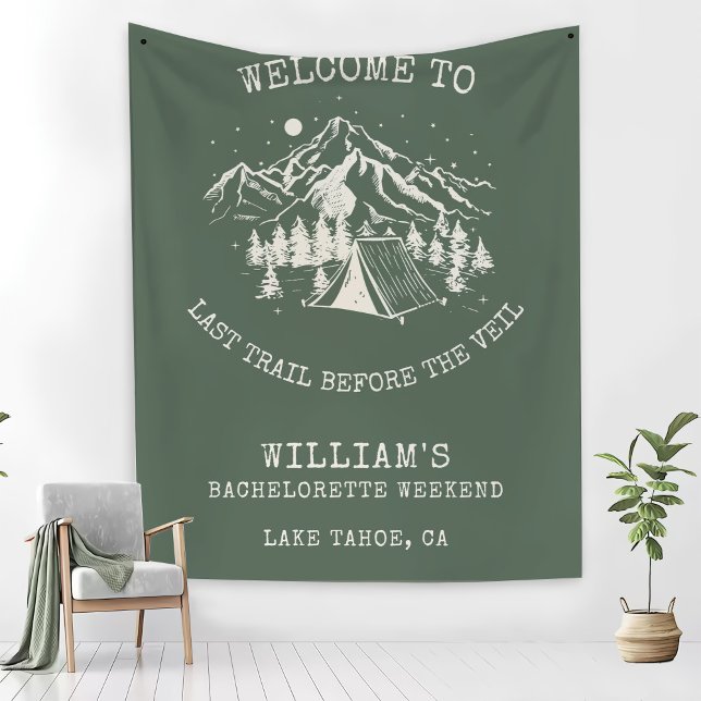 Modern Simple Camp Bachelorette Party  Fleece Blanket (Creator Uploaded)