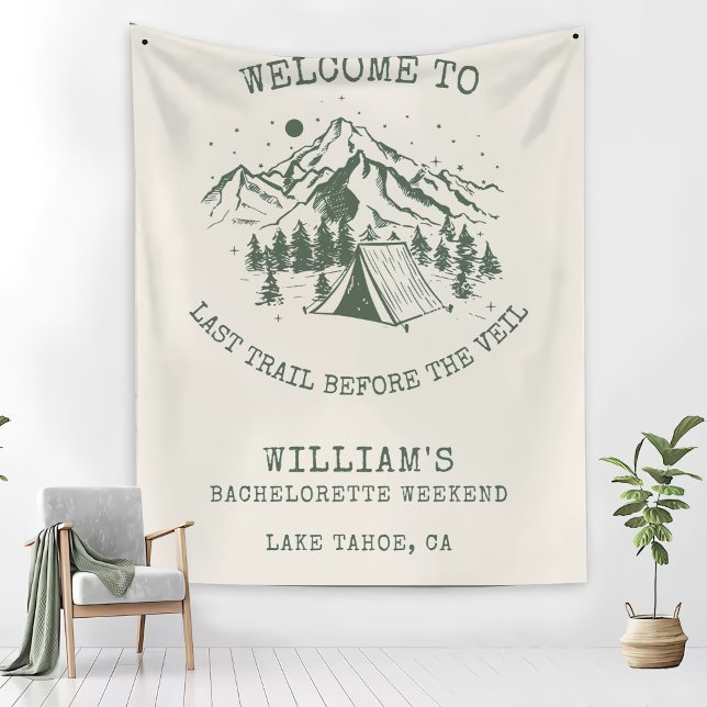 Modern Simple Camp Bachelorette Party  Fleece Blanket (Creator Uploaded)