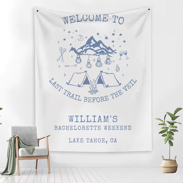 Modern Simple Camp Bachelorette Party  Fleece Blanket (Creator Uploaded)