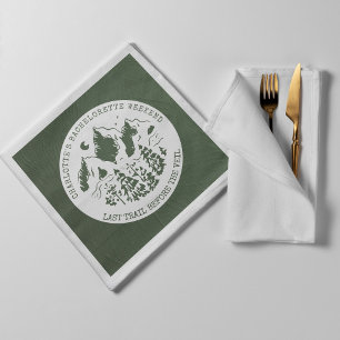 Modern Simple Camping Bachelorette Party Address Napkin