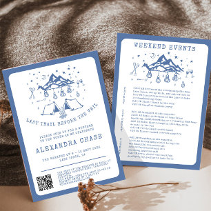 Modern Simple Camping Bachelorette Weekend Invitation