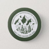 Modern Simple Camping Weekend Bachelorette Party 6 Cm Round Badge (Front)