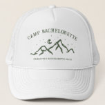 Modern Simple Camping Weekend Bachelorette Party Trucker Hat<br><div class="desc">Modern Simple Camping Weekend Bachelorette Party Trucker Hat</div>