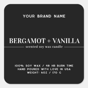 Modern simple candle label packaging label