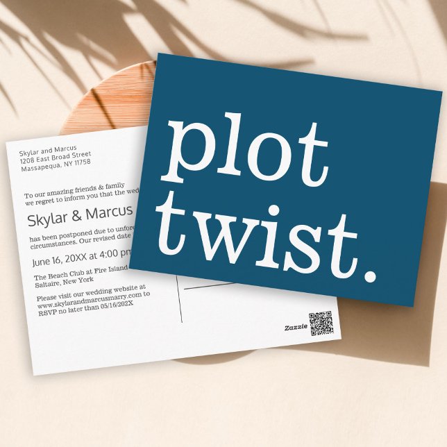 Modern Simple Casual Wedding Postponement Postcard (Creator Uploaded)