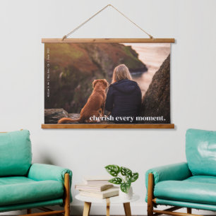 Modern Simple Cherish Memory Custom One Photo Hanging Tapestry