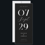 Modern Simple Chic Black and White Wedding Save The Date<br><div class="desc">Modern wedding save the date cards featuring elegant chic design and minimalist style in black and white colour.</div>
