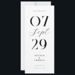 Modern Simple Chic Black and White Wedding Save The Date<br><div class="desc">Modern wedding save the date cards featuring elegant chic design and minimalist style in black and white colour.</div>