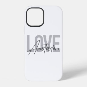 Modern, simple, chic, cool design Love Amsterdam iPhone 12 Case