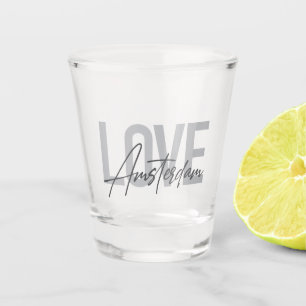 Modern, simple, chic, cool design Love Amsterdam Shot Glass