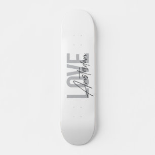 Modern, simple, chic, cool design Love Amsterdam Skateboard