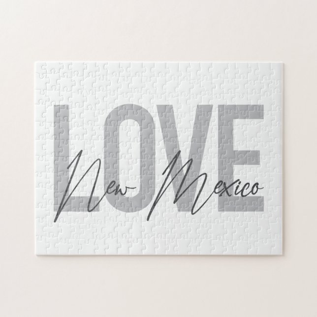 Modern, simple, chic, cool design Love New Mexico Jigsaw Puzzle (Horizontal)