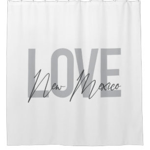 Modern, simple, chic, cool design Love New Mexico Shower Curtain
