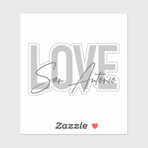 Modern, simple, chic, cool design Love San Antonio