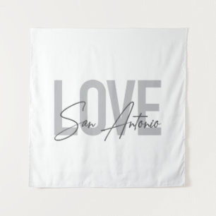 Modern, simple, chic, cool design Love San Antonio Tapestry