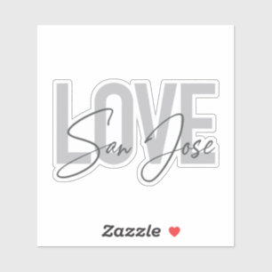 Modern, simple, chic, cool design Love San Jose
