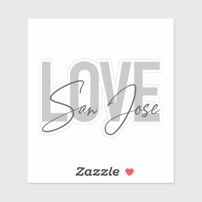 Modern, simple, chic, cool design Love San Jose (Sheet)